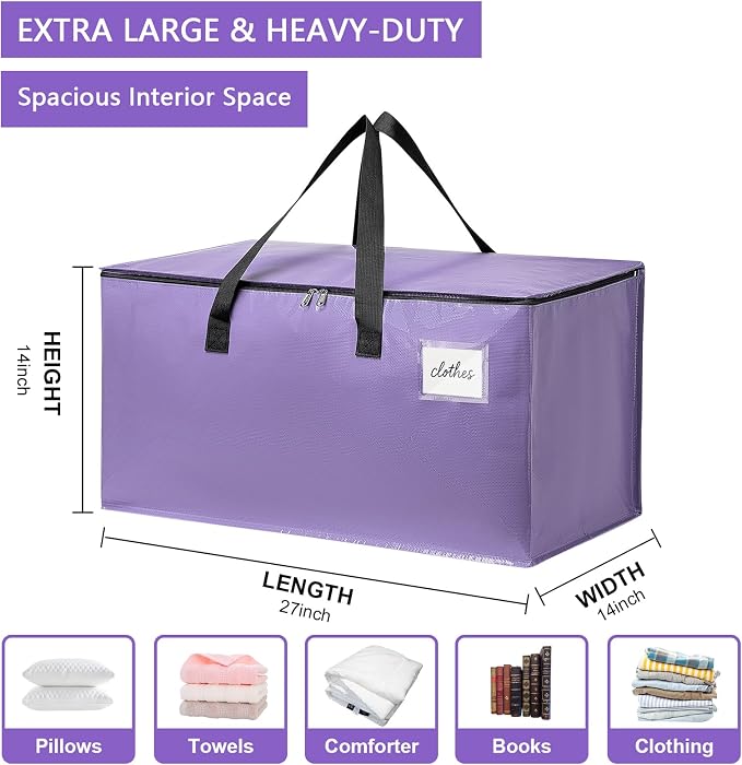 Moving Bags Heavy Duty Lavender Purple – Large Packing Bags - Image 2