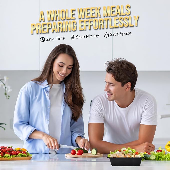 100-Piece 34 OZ Meal Prep Containers Reusable - Image 3