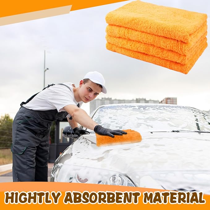 4 Pcs Extra Large Microfiber Cleaning Cloth, Lint and Streak Free - Image 5
