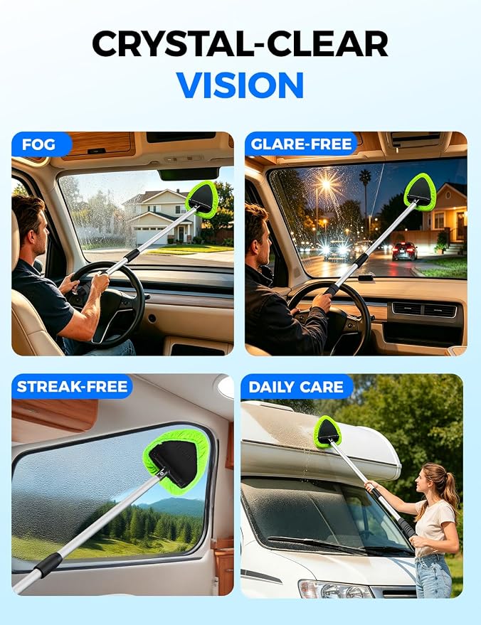 XINDELL Interior Windshield Cleaner Tool – Car Interior Window Cleaning Kit - Image 7