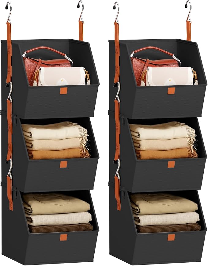 Collapsible Hanging Closet Organizer by Homsorout