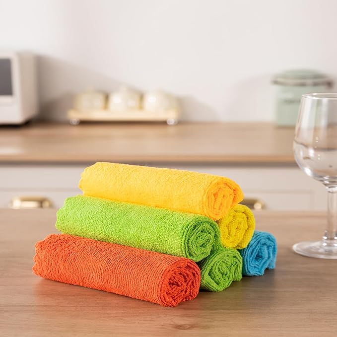 Microfiber Cleaning Cloth, 24 Pack Highly Absorbent Cleaning Rags, Reusable - Image 5
