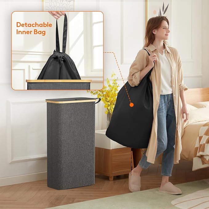 Lifewit 65L Slim Laundry Hamper - Image 3