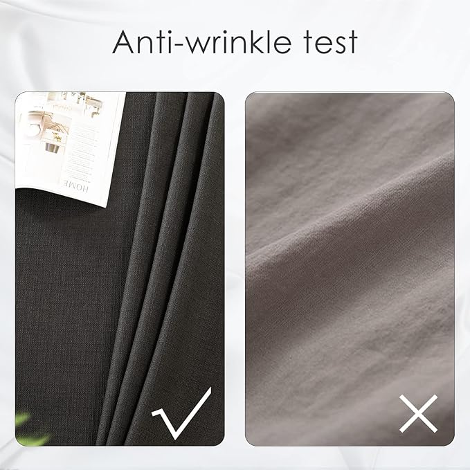 BALCONY & FALCON Square Tablecloth - Small Waterproof Table Cloth, Wrinkle Resistant Table Cover Linen Fabric Tablecloths for Dining Kitchen Wedding and Outdoor Decoration (Black, 47"x47")