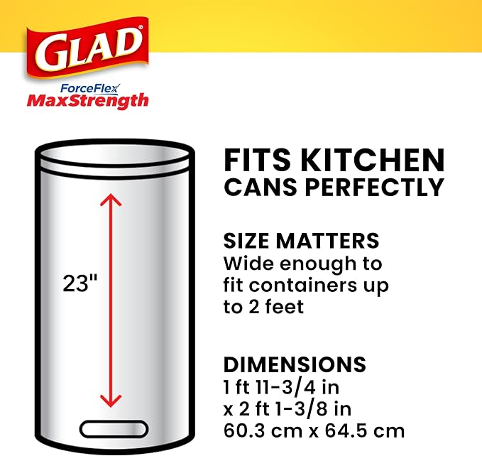 Glad Tall Kitchen Trash Bags 13 Gallon, MaxStrength Mountain Air Garbage Bags - Image 5