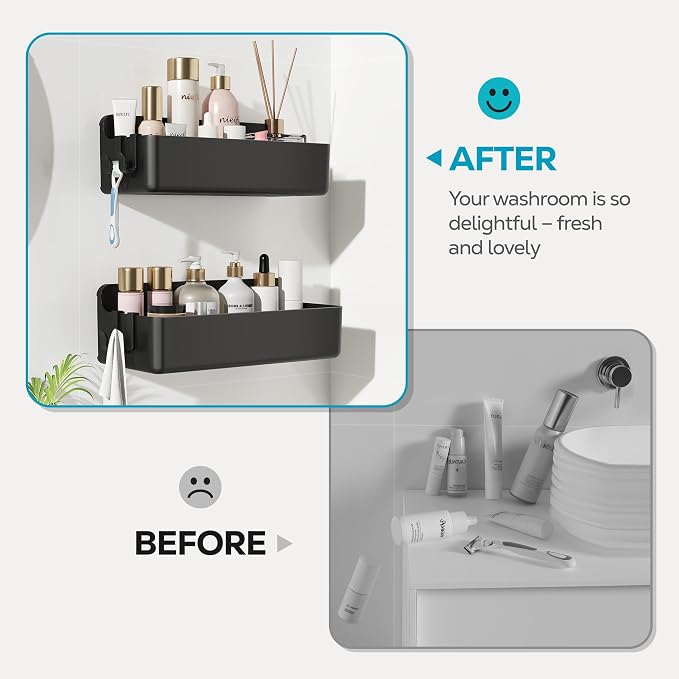 Nieifi Adhesive Shower Shelves, 2 Pieces - Image 6