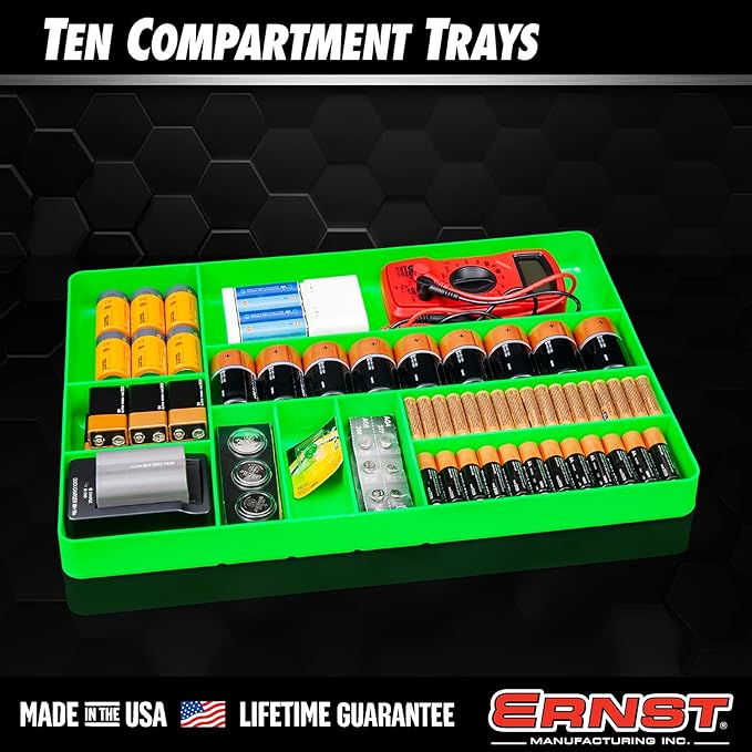 Ernst MFG 10 Compartment Drawer Organizer: Heavy Duty Stackable Tray - Image 5