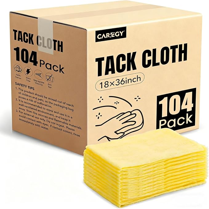 CAREGY 104Pcs Tack Cloth for Removing Dust from Woodworking, 18 x 36 Inch | by CAREGY