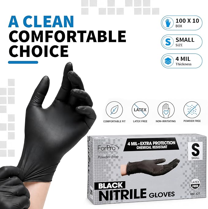 ForPro Disposable Nitrile Gloves, Chemical Resistant, Powder-Free, Latex-Free - Image 8