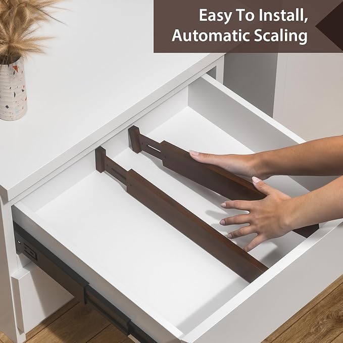4 PCS Drawer Divider, 2.3" High Expandable Separators - Image 7