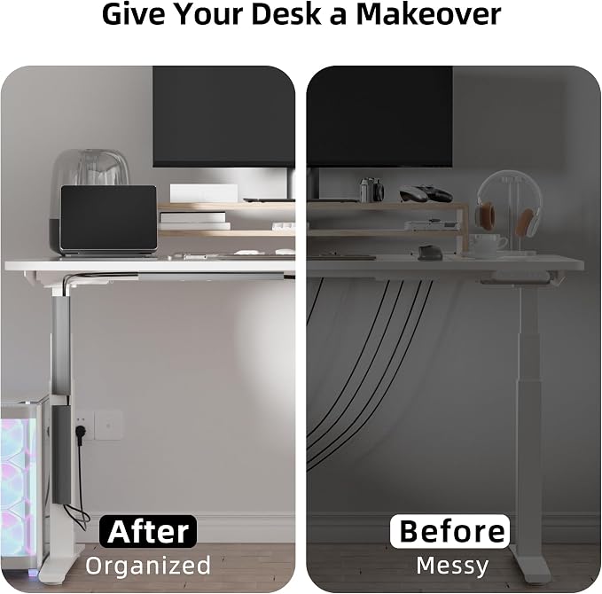 YECAYE Cable Management Under Desk, 94.2 in, Cable Raceway, Cord Organizer - Image 6