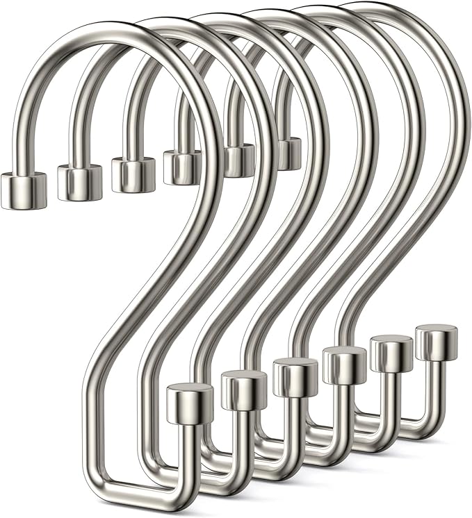 Goowin Shower Curtain Hooks, Rustproof Black Shower Curtain Rings, Kitchen by Goowin