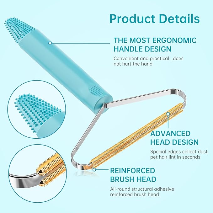 Pet Hair Remover, Dog Cat Carpet Rake, Lint Remover Shaver - Image 3