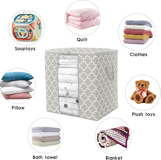 Storage Bags 4 Pack 100L Clothes Organization and Storage Containers | Large - Image 7