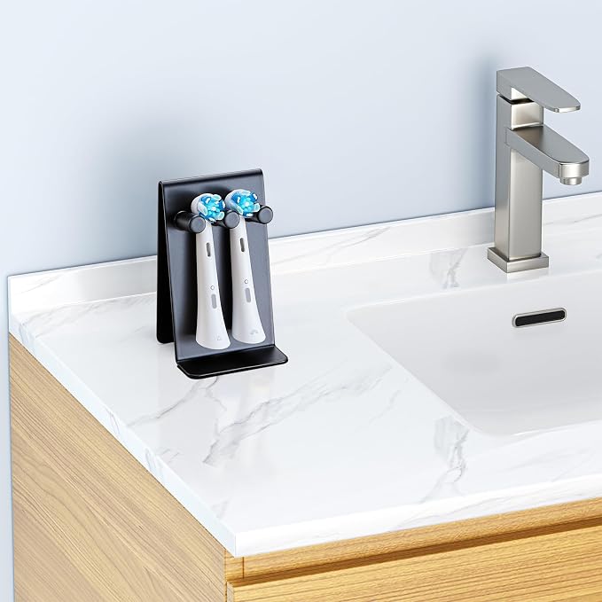 Electric Toothbrush Head Holder Adhesive or Tabletop, Tooth Brush Holder - Image 2