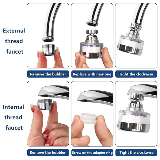7Pcs Sink Water Filter with Filter Elements Set, Universal Sink Faucet Filter - Image 4