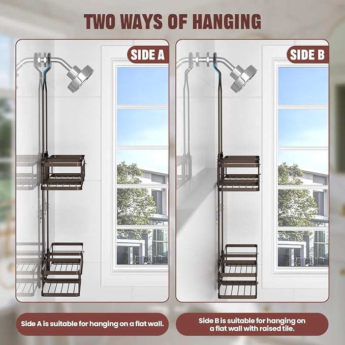 REINHARDT Adjustable Shower Caddy Hanging - Image 8