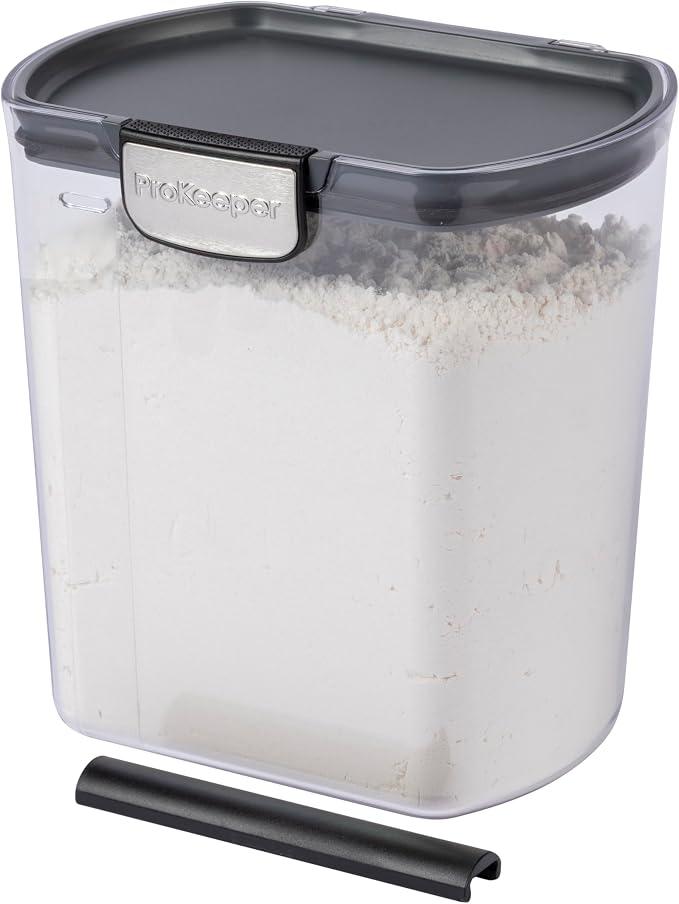 ProKeeper+ 6-Piece Airtight Food Storage Container Set – Clear Plastic Flour - Image 5