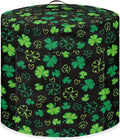 Xoenoiee Shamrock Black Print Kitchen Appliance Dust Cover with Pockets, Electric Pressure Cooker Cover Compatible with Crock Pot, Rice Cooker Covers for St.Patrick's Day Decor, for 3 Qt