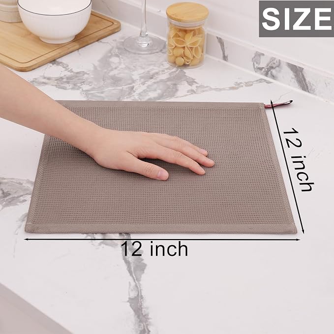 Homaxy 100% Cotton Waffle Weave Dish Cloths, 12 Pack - Image 6