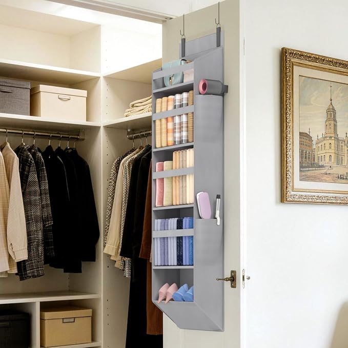 Lifewit 1 Pack Over the Door Organizer, Anti Tilt 40 lbs Load Behind Door - Image 8