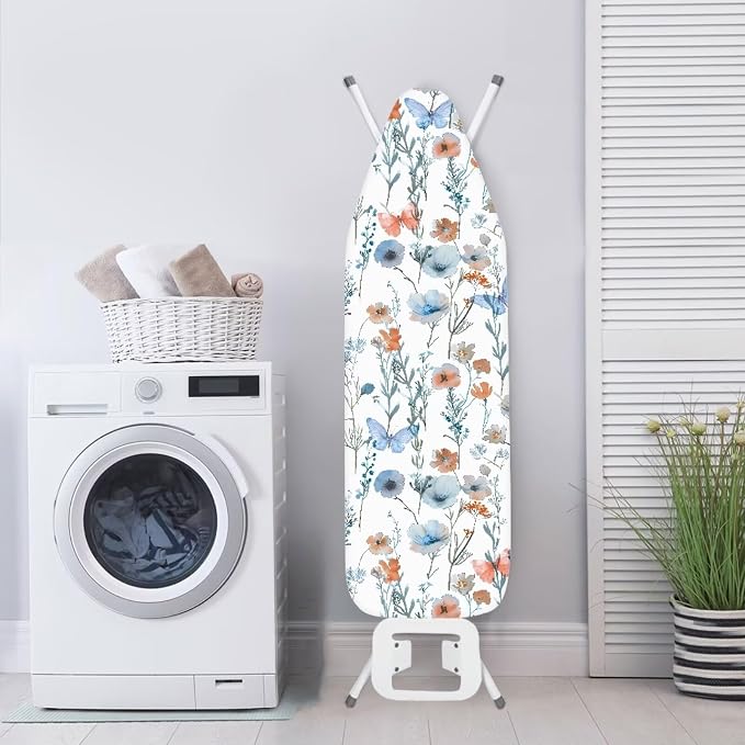 Ironing Board Cover, Standard Size 15x54, Poppy Art Print, Elastic Edge - Image 4