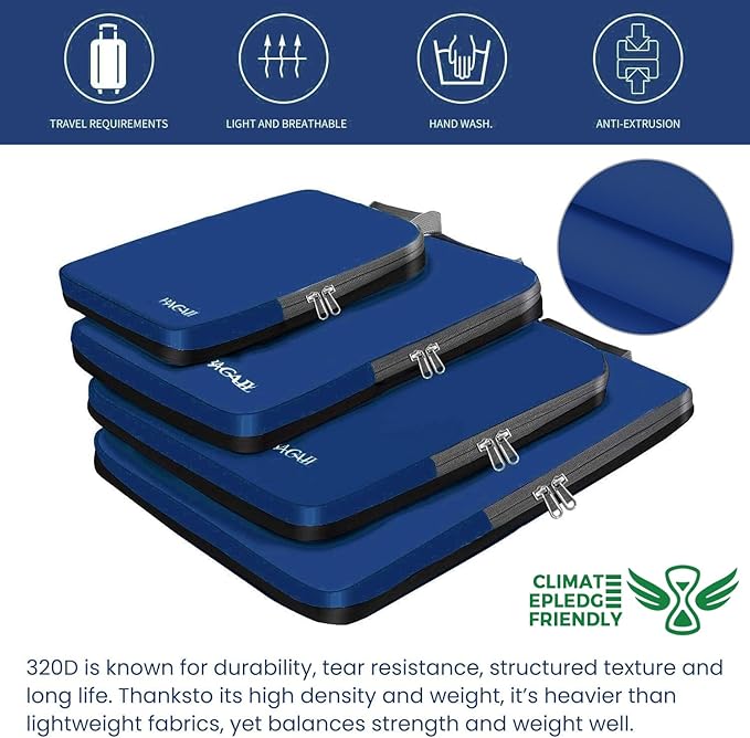 BAGAIL 4 Set/6 Set/8 Set Compression Packing Cubes Travel Accessories - Image 6