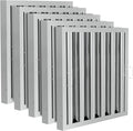 Stainless Steel Commercial Kitchen Hood Filter, Range Hood Baffle Grease Filter for Restaurant Exhaust Hoods, UL/NSF Listed, 19.5W x 19.5H Inch 5 Grooves Hood Filters（5 Pack）