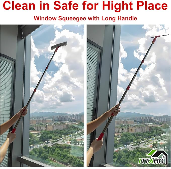 Squeegee for Window Cleaning, Extendable Window Cleaner for Car, Sliding Door - Image 3
