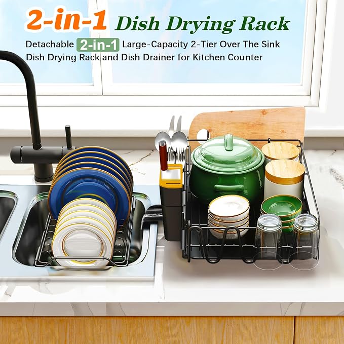 Runnatal Large Dish Drying Rack Stainless Steel Sink - Image 3