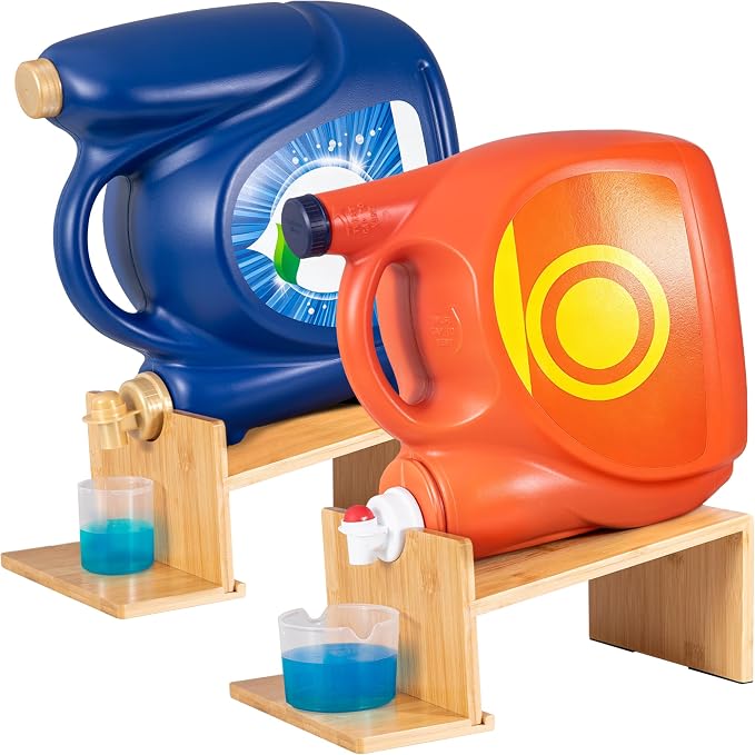 MyLifeUNIT Laundry Detergent Dispenser, 2 Pack Wooden Laundry Detergent Holder by MyLifeUNIT
