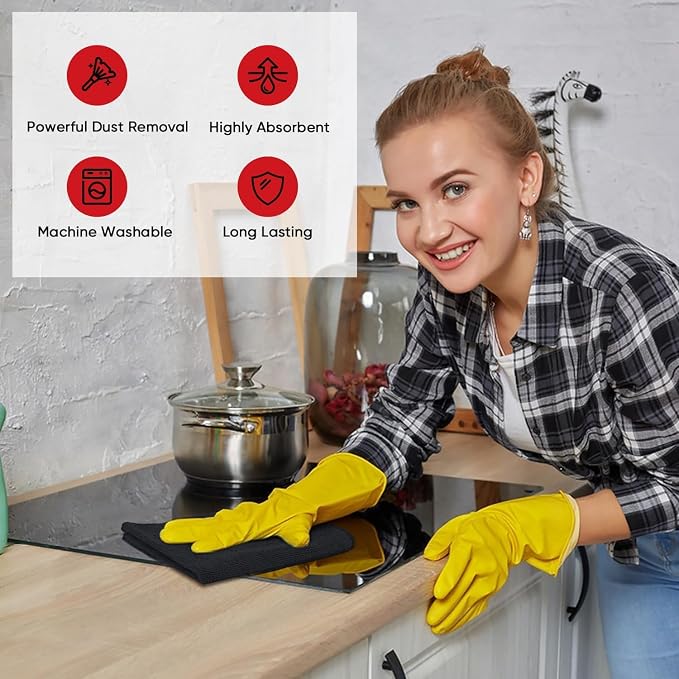 AIDEA Microfiber Cleaning Cloth 5 Pack, Microfiber Towels - Image 4