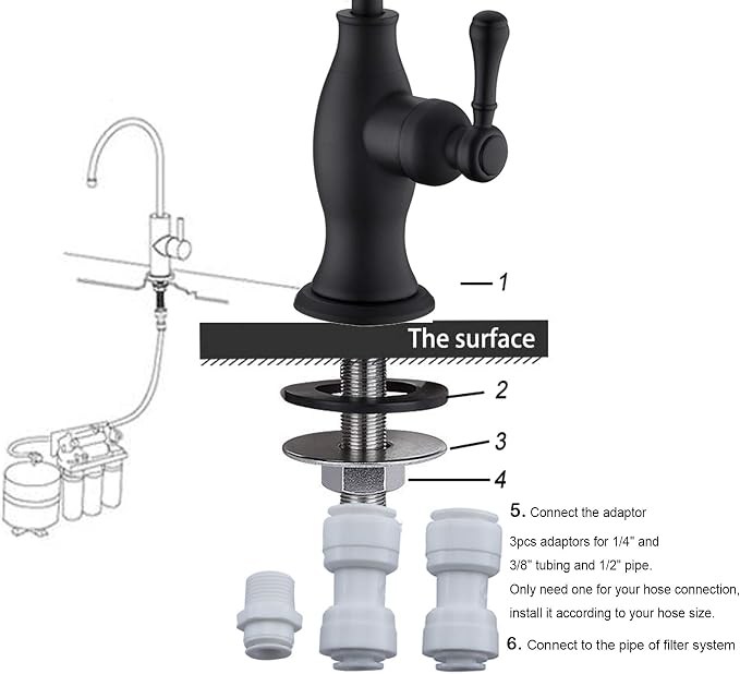 Delle Rosa Drinking Water Purifier Faucet, Commercial Filtration Faucets - Image 6