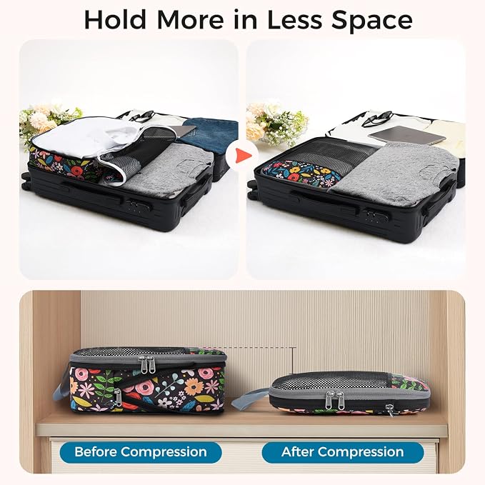 BAGAIL 4 Set/6 Set/8 Set Compression Packing Cubes Travel Accessories - Image 3