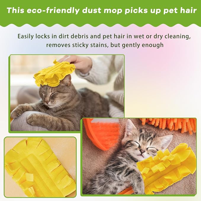 Zubebe 6 Pcs Reusable Duster Refills Fleece - Image 5