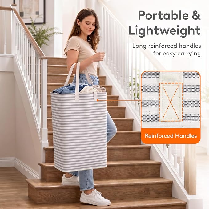 Lifewit 2 Pack Laundry Basket 80L Each, Collapsible Clothes Hamper - Image 6