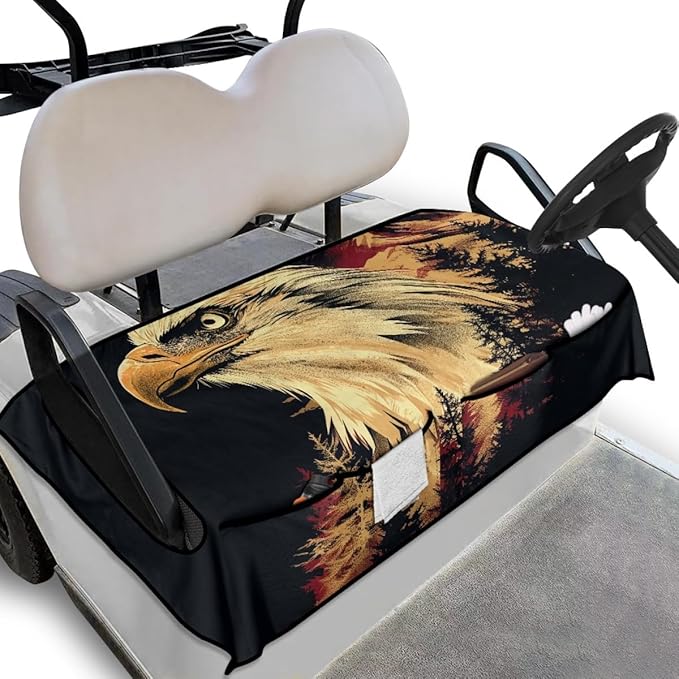 Golf Cart Seat Cushion Cover with Durable Waterproof Layer and Non-Slip Backing, Designed for Daily Use on Golf and Utility Carts