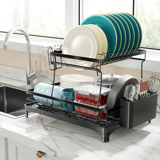 Simple Trending Dish Drying Rack, 2-Tier - Image 8