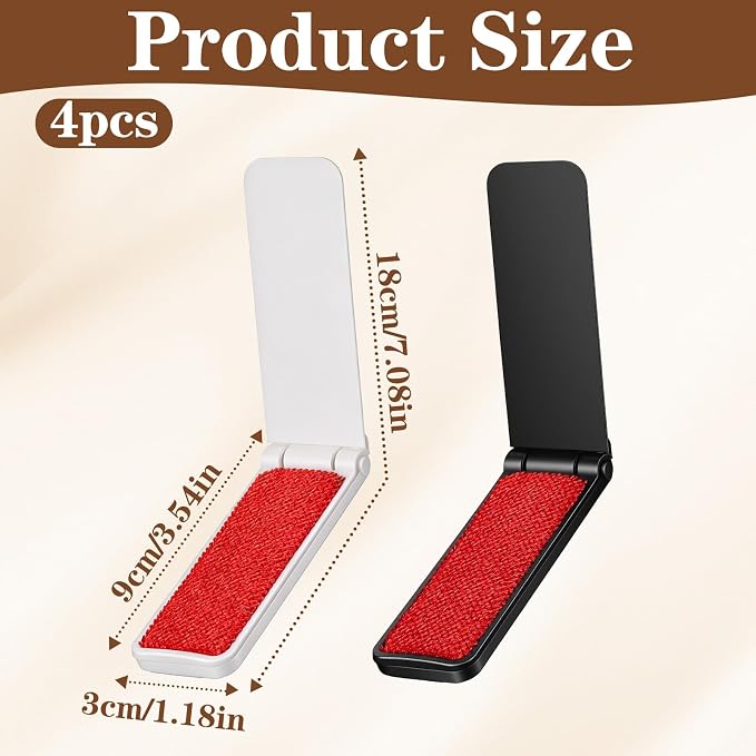 4-Pack Travel Lint Brush, Foldable Lint Brush - Image 2