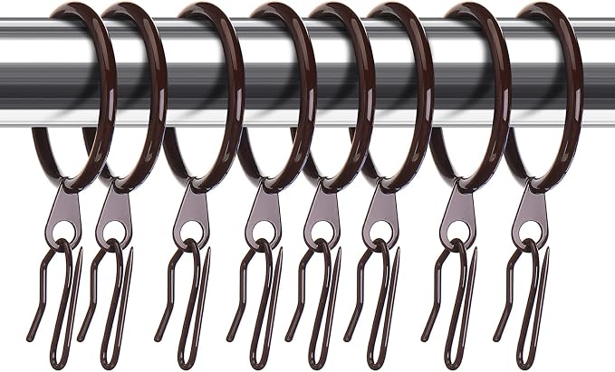 Hotop 30 Pcs Metal Curtain Rings by HOTOP