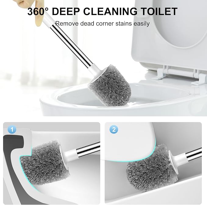 SetSail Toilet Brush 4 Pack Toilet Bowl Brush and Holder Toilet Cleaner Brush - Image 6
