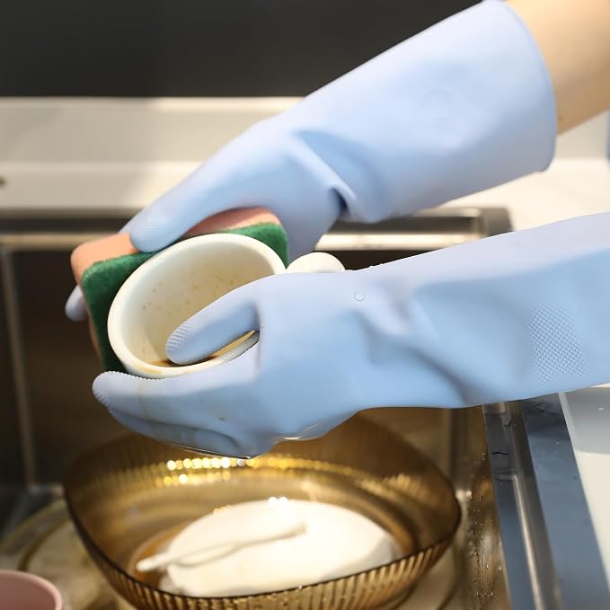 COOLJOB 2 Pairs Thickened Rubber Gloves - Image 5