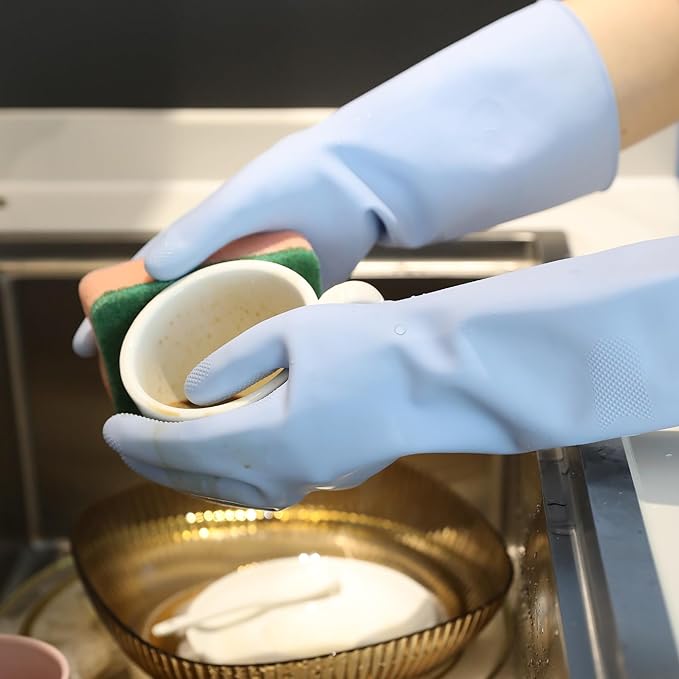 COOLJOB 2 Pairs Thickened Rubber Gloves - Image 5