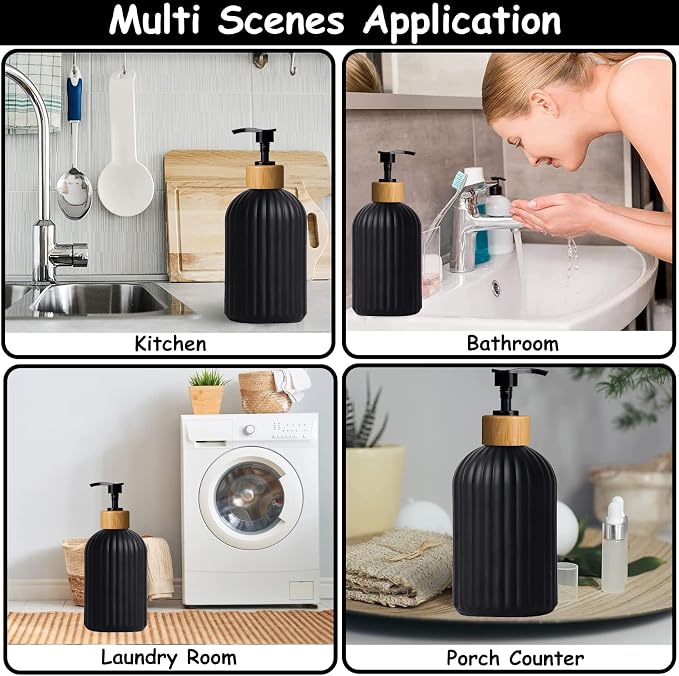 YYTSGG Black Glass Soap Dispenser Set - Image 5