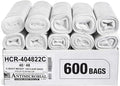 Aluf Plastics 45 Gallon 22 Micron Clear Trash Bags 40" x 48" 600 Count by AlufPlastics
