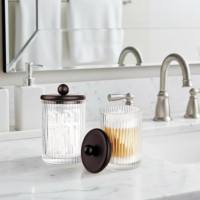 SheeChung 2 Pack Glass Qtip Holder - Image 7