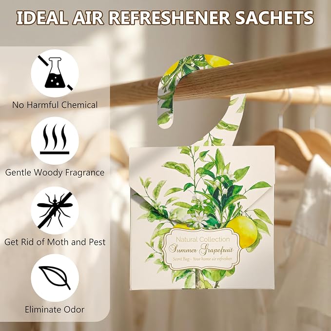 24 PCS Lavender Sachets for Drawers and Closets, Natural Closet Freshener - Image 4