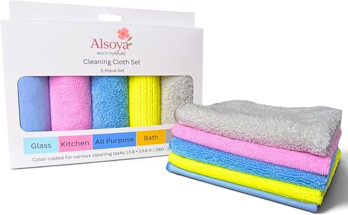 Microfiber Cleaning Cloths, 5 Pack by Unknown