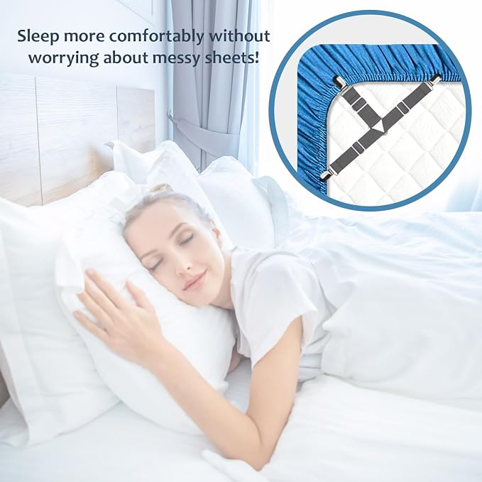 Bed Sheet Straps, Fitted Sheet Clips Sheet Straps, Say Goodbye to The Messy - Image 4