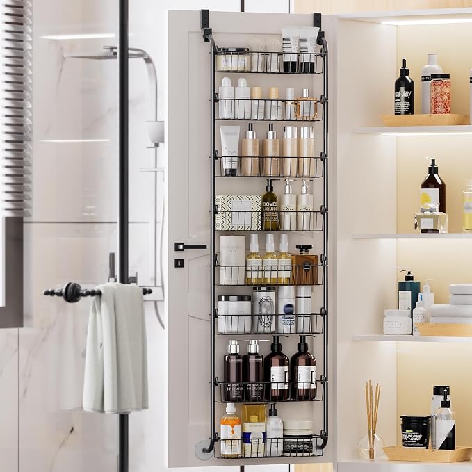 Delamu Over The Door Pantry Organizer, 8-Tier Pantry Door Organizers and Storage - Image 7